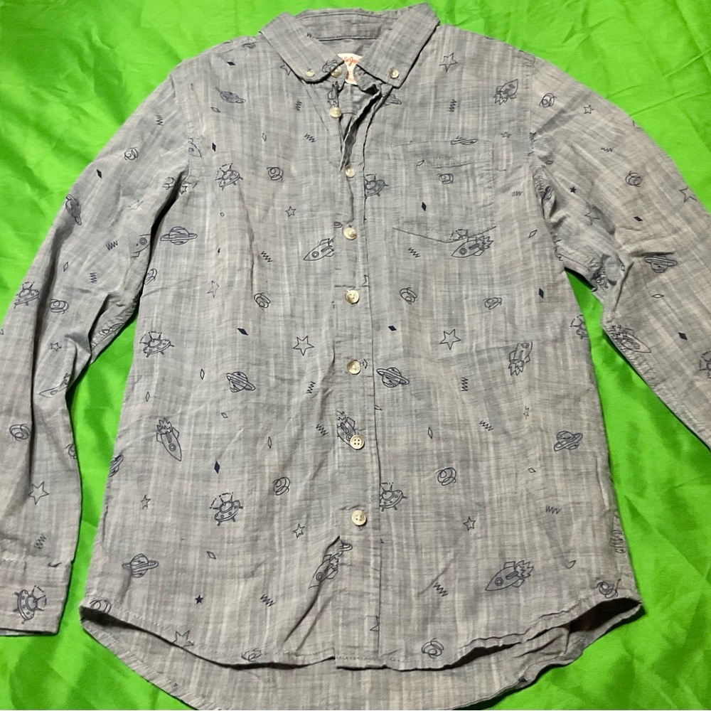 Men's Grey Patterned Shirt